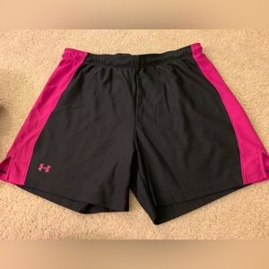 Under Armour Pink and Black Athletic Shorts